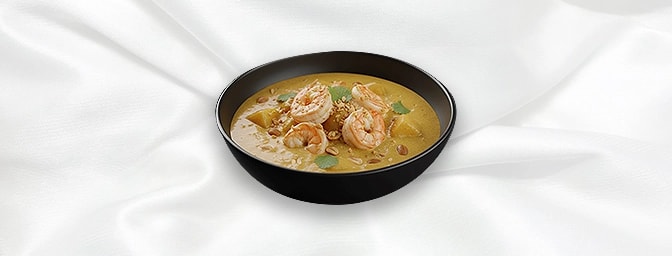 Thai Red - King Prawn — Thai curries with basil leaves, lemon grass, lime leaves, shrimp paste, palm sugar, kaffir lime juice