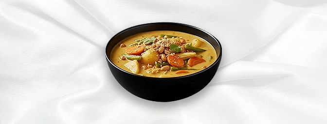 Thai Red - Vegetable — Thai curries with basil leaves, lemon grass, lime leaves, shrimp paste, palm sugar, kaffir lime juice 