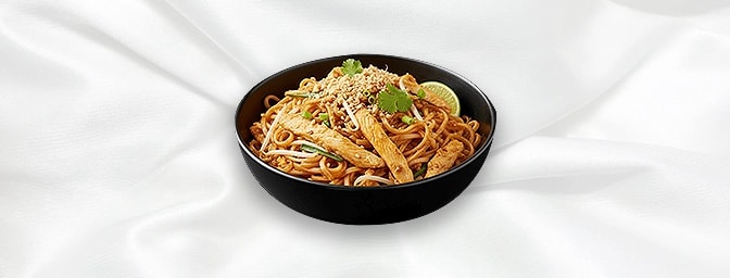Pad Thai — Stir-fried rice noodles with egg, bean sprouts, ground nuts & tamarind sauce, GB Canteen Swanley Thai
