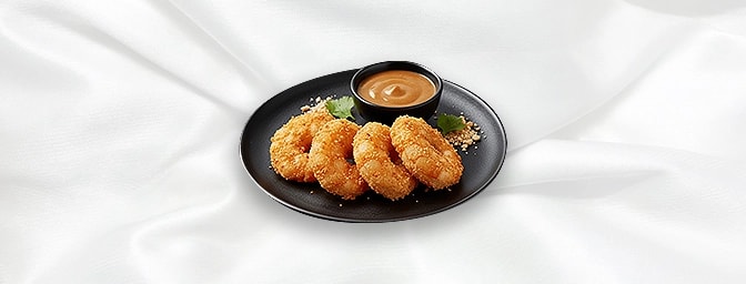 Satay Prawn — Fried marinated prawns served with peanut sauce, GB Canteen Swanley Thai