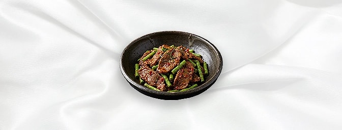 Beef with Thai Chilli Paste — Stir-fried beef with chilli paste and long beans � spicy, GB Canteen Newington