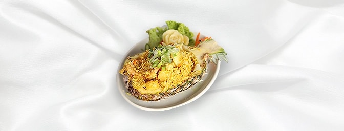 Pineapple & Prawn Fried Rice — Chef's special fried rice with Prawns, Pineapple & Egg, GB Canteen Newington
