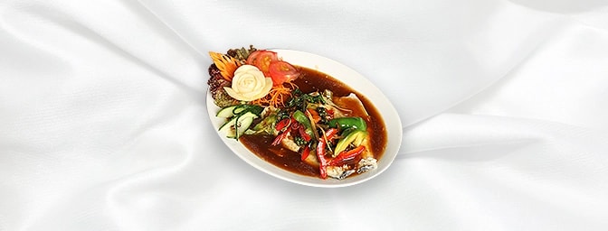 Sea Bass with Thai Herbs — The combination of flavours & textures makes this a refreshing and healthy treat � slices of steam