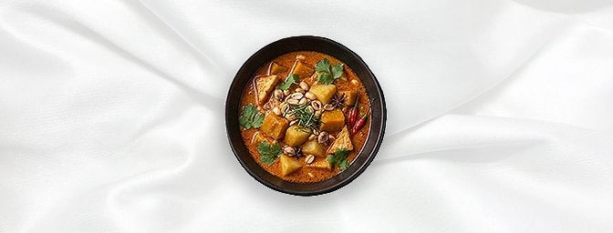 To-Fu Massaman Curry — Chef's award-winning dish � Stewed with coconut milk, pumpkin and potatoes in coconut milk and Massama