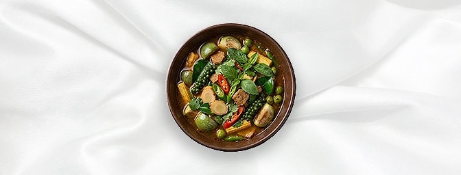 Vegan Jungle Curry — One of the four curries from the forest regions of Northern Thailand without any coconut milk; cooked wi