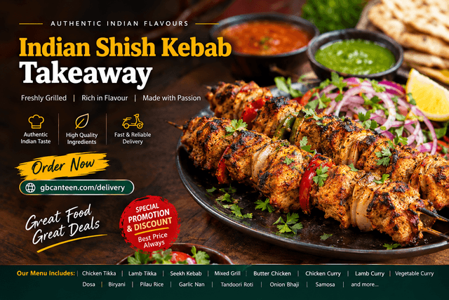 Order Online Indian Shish Kebab Takeaway UK | GB Canteen App