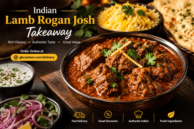 Indian Lamb Rogan Josh Takeaway UK | GB Canteen Delivery UK