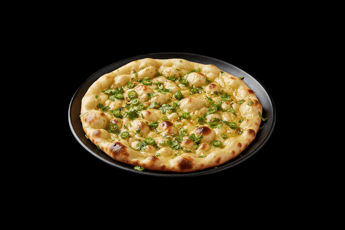 Chilli Naan — Naan bread with red chillies, GB Canteen Beaconsfield