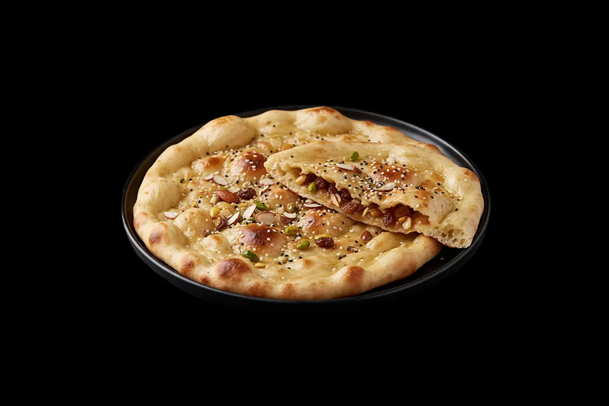 Peshwari Nan — With sultanas, mixed nuts & coriander, GB Canteen Buckhurst Hill