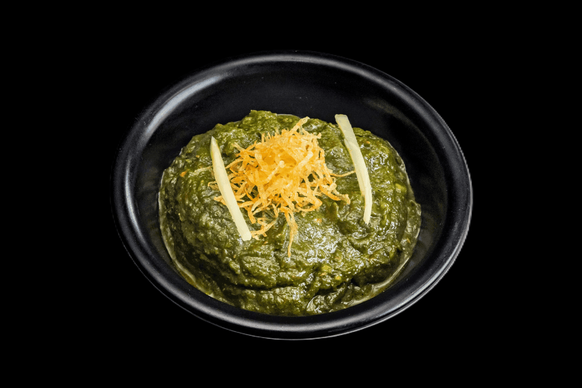 Lasooni Palak- — Spinach saut�ed with roasted garlic, GB Canteen Beaconsfield