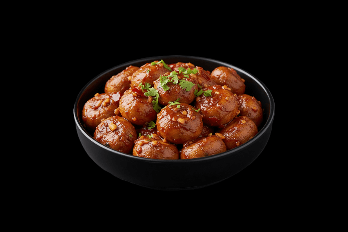 Garlic Mushroom — Fresh mushrooms cooked with onion & crushed garlic in a creamy sauce, GB Canteen Billericay