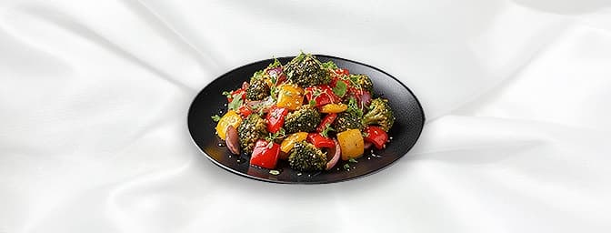 Gunpowder Broccoli — Crushed spices garlic green cardamom and lentil, GB Canteen Dulwich Indian