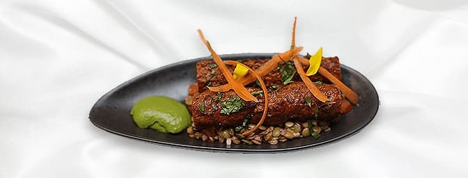 Seekh Kebab — Spiced minced meat cooked over charcoal, GB Canteen Buckhurst Hill