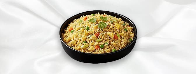 Egg Fried Rice — Steamed basmati rice stir-fried with egg, GB Canteen Chingford