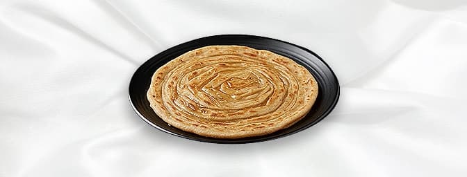 Lachha Paratha — Multi layered flaky flatbread made with whole wheat flour, GB Canteen Blackheath