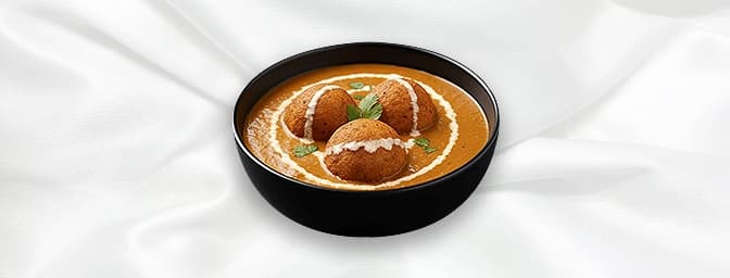Malai Kofta — Fig Stuffed Paneer, potato dumplings in cardamom flavoured creamy white sauce, GB Canteen Dulwich Indian