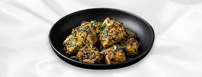 Mehti Fish Tikka — Fresh monkfish with fenugreek leaf and turmeric, GB Canteen East Molesey