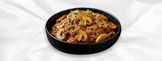 Mushroom Bhaji — Fresh mushrooms saut�ed with onions, tomatoes, and spices, GB Canteen Chingford