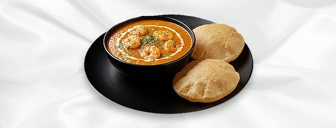 Prawn Puree — Spiced prawns served on fried bread, GB Canteen Buckhurst Hill