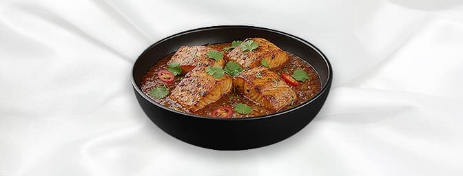 Goan Fish Curry — Tandoori monkfish cooked in coconut milk, GB Canteen East Molesey