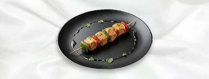 Chicken Shashlick — Marinated chicken grilled with onions, tomatoes, and peppers in the tandoor, GB Canteen Chingford