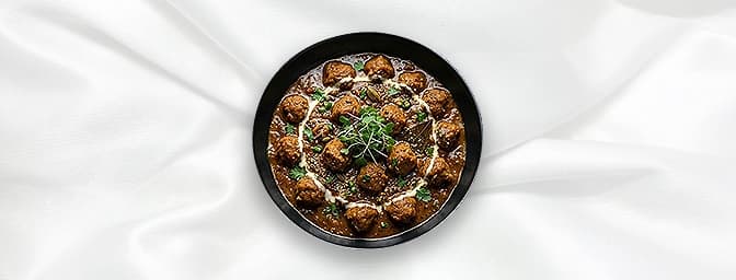 Soya Chunks Curry — Soya Chunks cooked in ginger garlic paste, aromatic spices, coconut cream, chef recommend spices, GB Cant