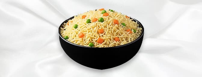 Vegetable Rice — Basmati rice cooked with mixed vegetables, GB Canteen Chingford