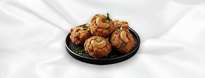 Cashew Nut Pakoda — Deep-fried spiced cashew fritters, GB Canteen Tooting High Street
