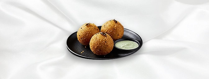 Mysore Bonda — Soft fritters made from lentil batter, GB Canteen Tooting High Street