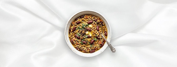 Rajmah Khichdi — Rice and kidney beans cooked together with mild spices, GB Canteen Marble Arch