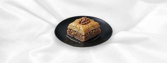 Baklava — Traditional Turkish Filo Filled With A Layer Of Walnuts And Topped With Syrup, GB Canteen Hitchin