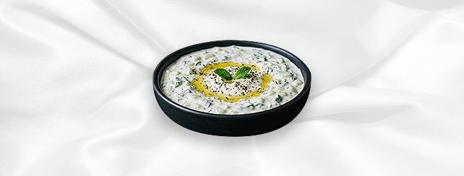 Cacik V — Finely Chopped Cucumber, Fresh Mint And A Hint Of Garlic In A Creamy Yogurt Sauce, GB Canteen Hitchin