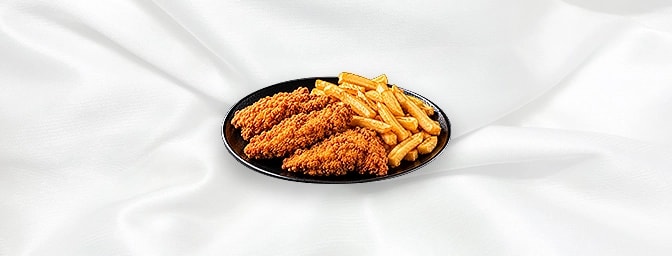 Fried Breaded Chicken With Chips — And Strawberry Or Black Currant Ribena, GB Canteen Hitchin