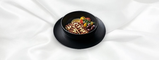 Halloumi V — Grilled Cyprus Cheese Served With Garnish, GB Canteen Hitchin