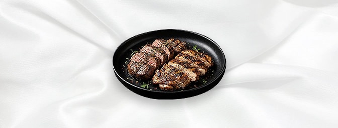Mixed Kulbasti — Fillet Of Lamb And Chicken Thighs Grilled With Herbs, GB Canteen Hitchin