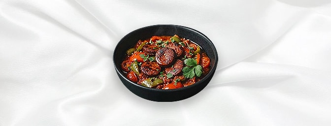 Sucuk — Spicy Turkish Sausage With Peppers And Tomato Sauce, GB Canteen Hitchin