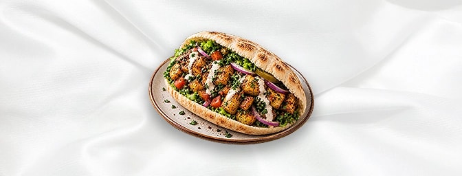 Batata Harrah Sandwiches — A spicy, flavorful Lebanese dish made with crispy potatoes sauted in olive oil with garlic, cilant