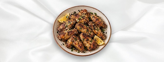Jawaneh — Chicken wings grilled marinated in lemon juice & garlic, GB Canteen Lebanese Barnes