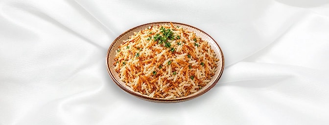 Vermicelli Rice A — Rice cooked with vermicelli noodles, which are lightly toasted before being mixed with rice, adding a nut