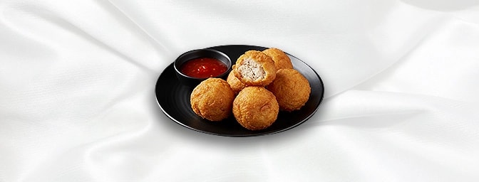 Chicken Balls — Deep-fried chicken balls with sweet chilli sauce, GB Canteen Petts Wood Thai