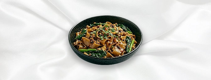 Chicken Pad Se Eew — Thick flat rice noodles with greens, egg & dark soya sauce, GB Canteen Petts Wood Thai