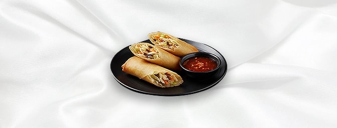 3 Pcs Vegetable Spring Roll — Crispy rolls filled with mixed vegetables, GB Canteen Hayes