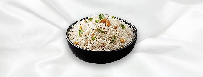 Coconut Rice — Steamed rice cooked with coconut milk, GB Canteen Swanley Thai