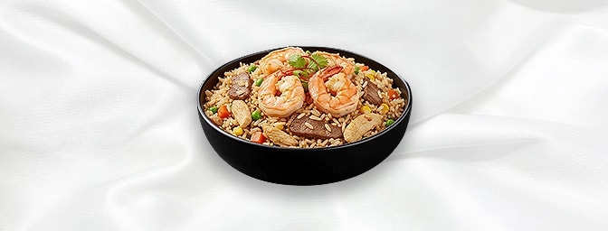 Thai Fried Rice — Jasmine rice tossed with eggs, Thai chillies, tamarind, lime and spring onions, GB Canteen Petts Wood Thai