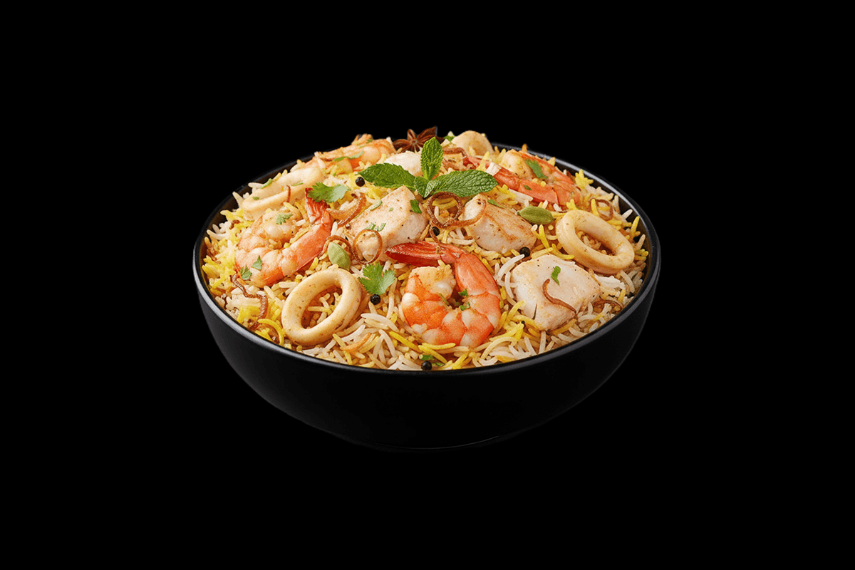 Hyderabadi Seafood Biryani