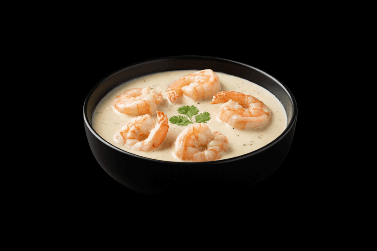 Malai Prawn — King prawns in a rich and creamy sauce with spices, GB Canteen Beaconsfield