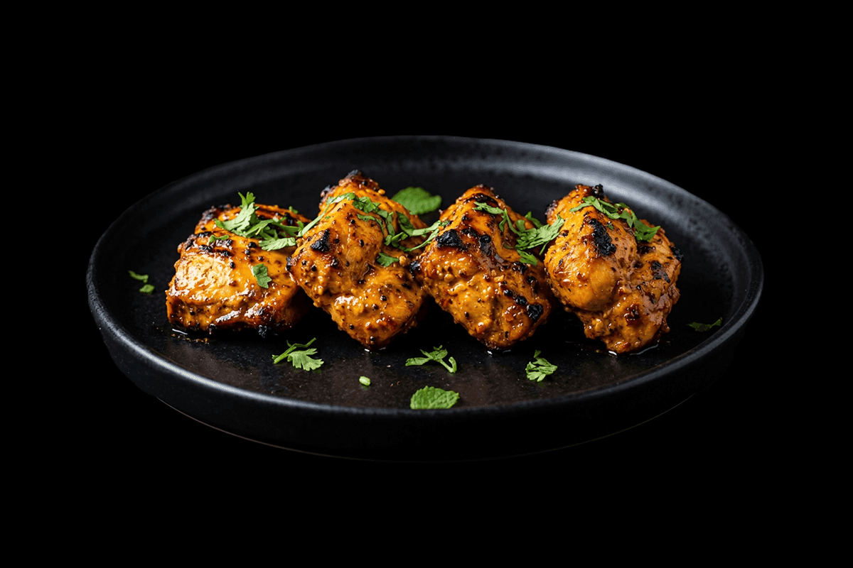 Murg Malai Tikka — Chicken fillet in yogurt, cream & cheese marinade, GB Canteen Maidenhead