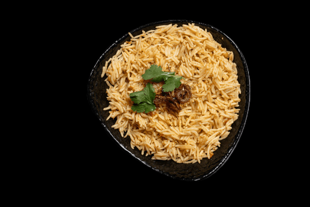 Pulao Rice — Lightly spiced rice often cooked with peas or vegetables, offering a subtly seasoned base, GB Canteen Buckhurst