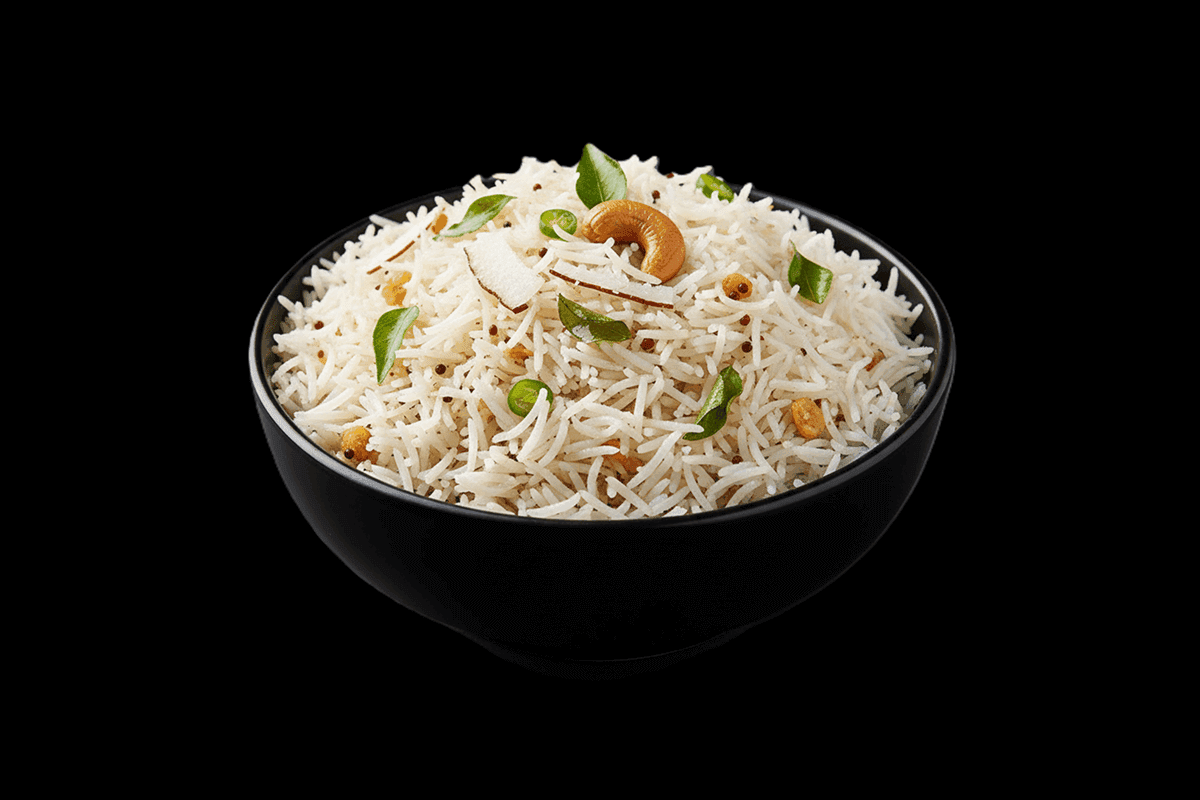 Coconut Rice — Rice cooked in coconut milk, GB Canteen Petts Wood Thai