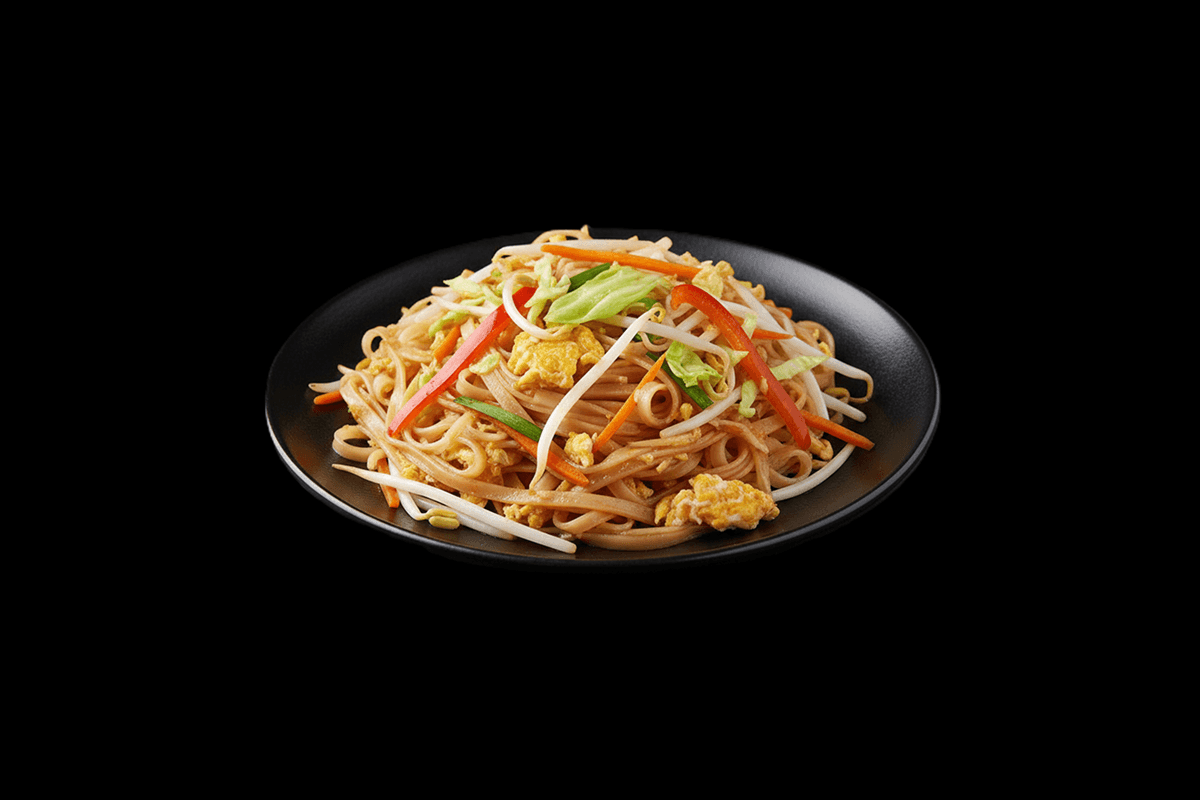 Pad Thai Jay — Vegetarian rice noodles with egg, bean sprouts & vegetables, GB Canteen Petts Wood Thai